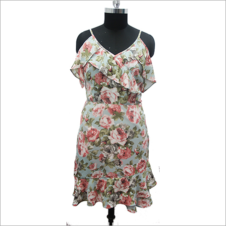 Cold Shoulder Frill Dress