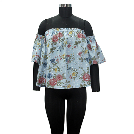 Off Shoulder Shiffly Blouse