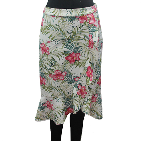 Frill Hem Midi Skirt