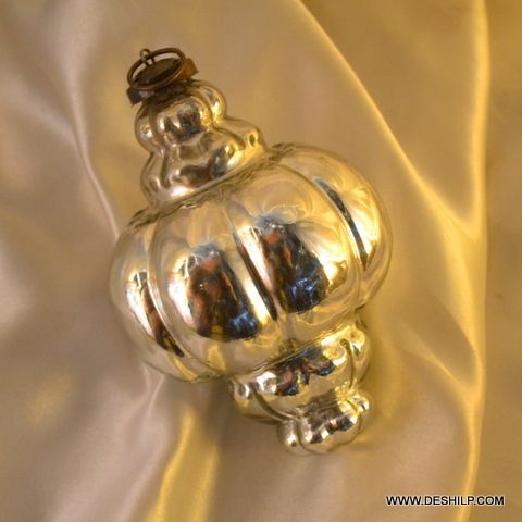 Golden Old Vintage Selection Glass Christmas Tree Decoration Ornament