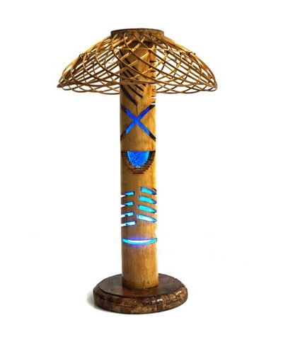 Bamboo LED Table Lamp with Shade - Handmade Eco-Friendly Design | Durable, Lightweight, Easy to Clean, Non-Toxic