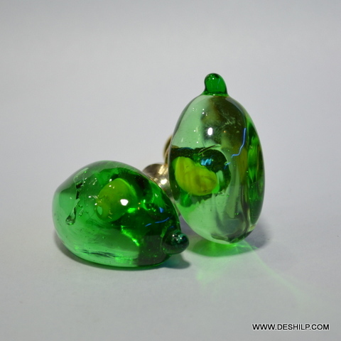 Glass Handle For Wardrobes & Doors - Color: Green