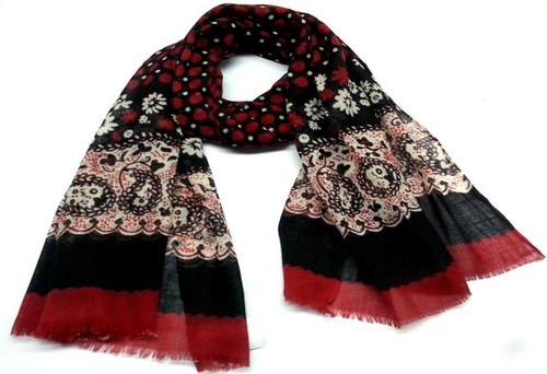 1 - 2 Colors Wool Printed Shawls