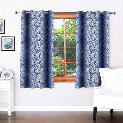 Blue Signature Damask Navy Window
