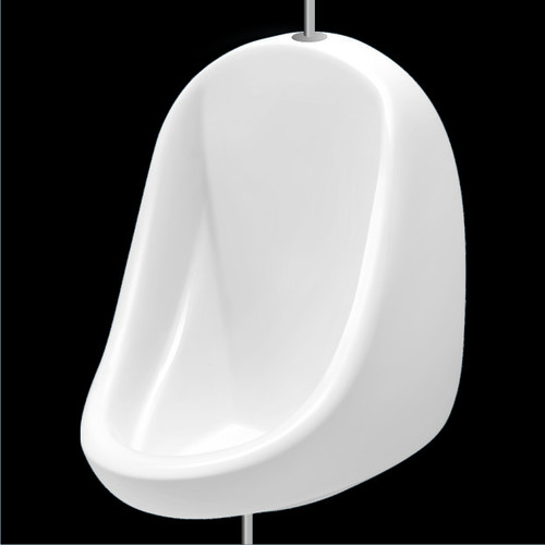 Urinal - Ceramic, Matte White | Manual/Automatic Flushing, Wall-Mounted or Trough Design