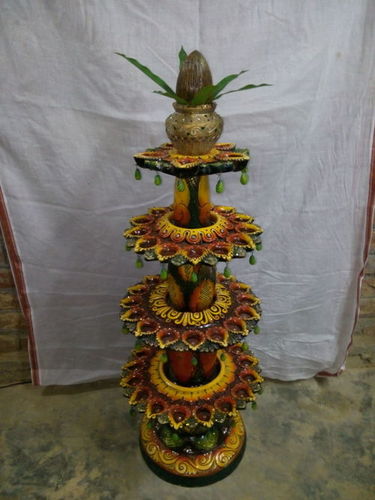 Terracotta Kalash Lamp 51 Diya Set
