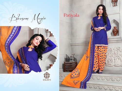Printed Cotton Patiyala Suits Ganesha Vol-6