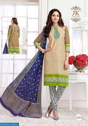 Cotton Dress Material - Printed Design, 16 Pieces Collection with Vibrant Colors and Glamorous Finish