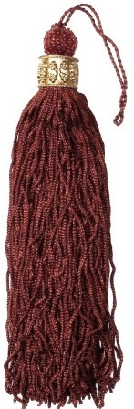 Deep Red Brown Tassels