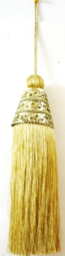YELLOWISH TASSEL - Acrylic, 9" Length, 4.75" Hanger, Yellowish, Lightweight, Decorative, Versatile, Stylish