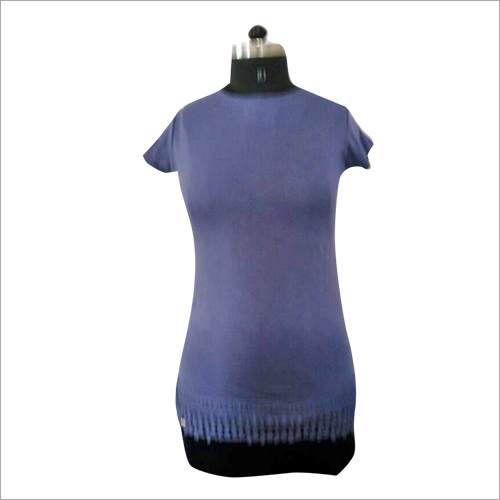 Navy Blue Plain Top - Cotton, Slim Fit, Knee-Length, Round Neck | Soft Fabric, Comfortable Fit, Stylish Design, Durable Material, Easy to Wash, Versatile Style, Short Sleeves