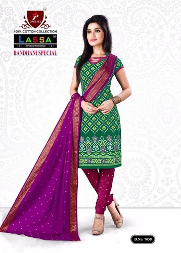 Cotton Printed Dress Material - 12 Pieces | Vibrant Colors, Designer Finish, Exclusive Style, Adds Grace and Glamour