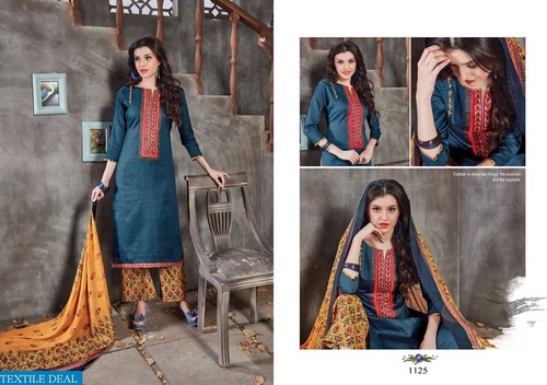 Printed Cotton Dress With Chiffon Dupatta Mag Afna Vol-2