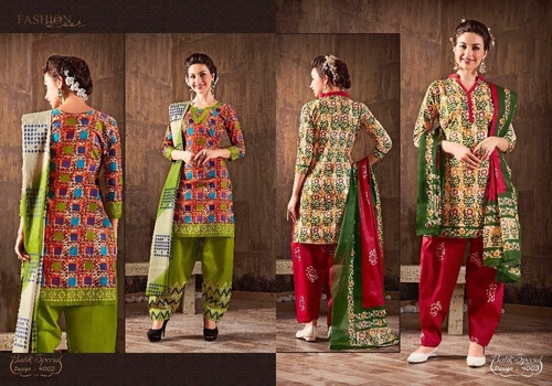 Printed Cotton Salwar Suits Mayur Batik Special Vol-4