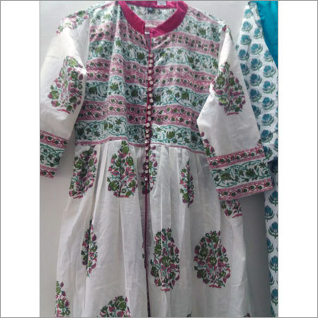 Hand Block Printed Kurti In Soft Cotton