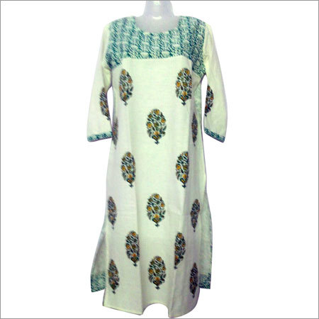 Hand Block Kurti In Soft Cotton