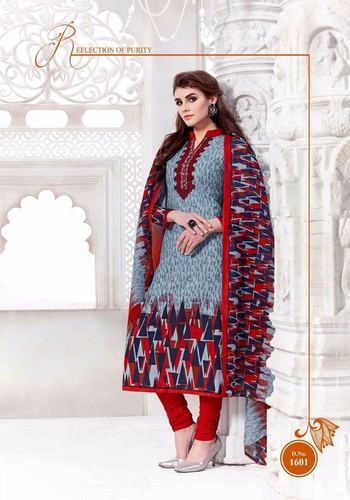 Cotton Dress Material - Printed Design | Exclusive Style Vibrant Colors Durable Fabric