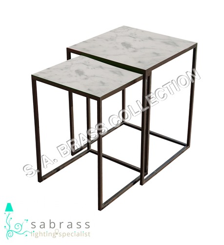 Handmade Square Side Table S/O 02 Pcs