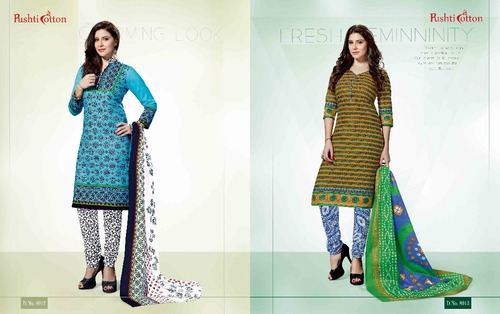 PUSHTI COTTON PRINTED DRESS MATERIAL
