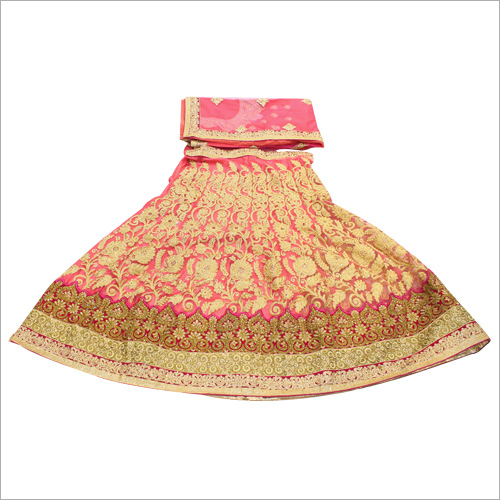 Golden Jari Work Bridal Lehenga