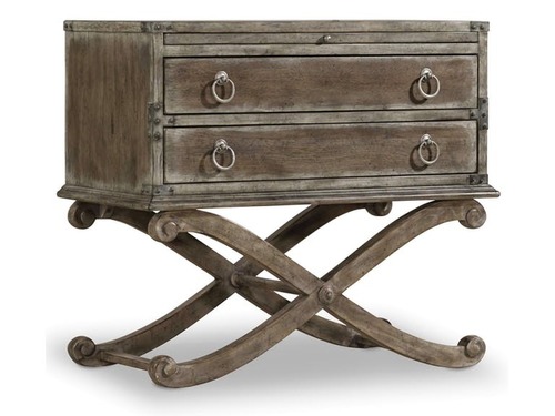 Heavenly Crafted Antique Nightstand - Mango/Sheesham/Acacia Wood, 36W x 19D x 32H Inches | Handcrafted, Elegant Arabic Style Curved Legs, Two Storage Drawers, Size Customization Available