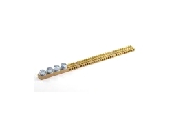 165 AMP 42 Way 4 x M10 Neutral Links - Copper, Gold Color, High Capacity, Durable Design