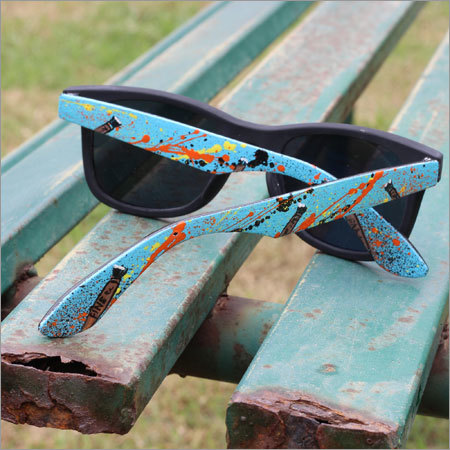 Colour Blue Trail a Hand Painted Vintage Unisex Wa