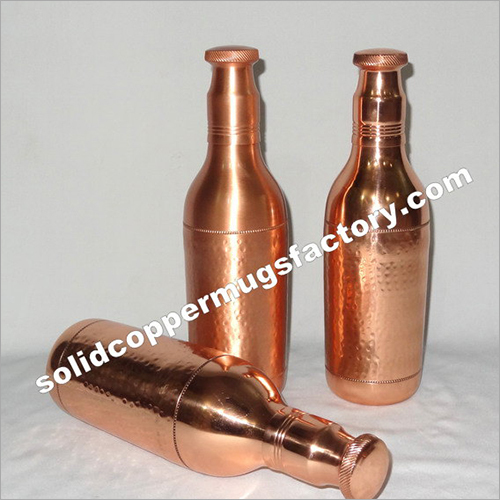 Metal Pure Copper Water Bottle Champagne Design
