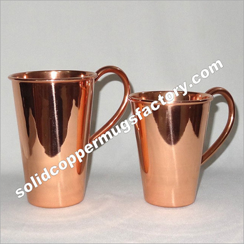 Solid Copper Pint Glass With Handle