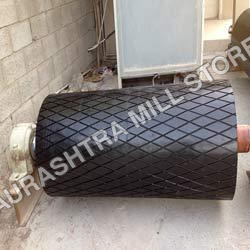 Diamond Pulley Lagging Rubber Sheet - Color: Black
