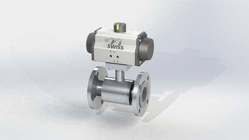 2 Piece Design Ball Valve Flange End with Potioner