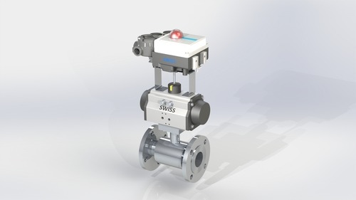 2 Piece Design Ball Valve Flange End with Potioner