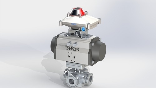 3 Way Ball Valve Actuator Operated TC End
