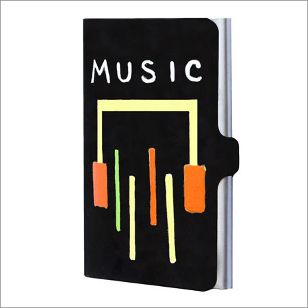 Music, the Sound of Love-Trendy and Stylish Metal - Artificial Leather & Stainless Steel, 4x3 Inches, Black | Stylish Portable Card Holder, Music Theme, Durable
