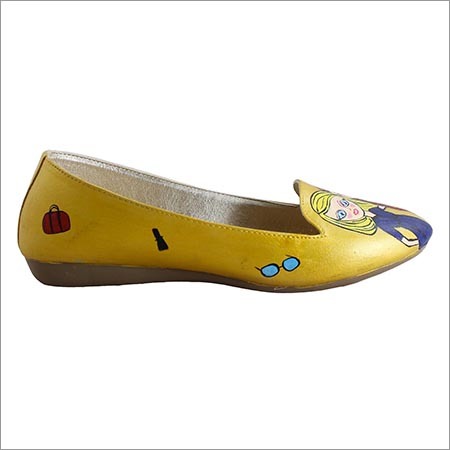 Colourful Ballerina - Artificial Leather, Sizes 36-41, Multi Color | Hand-Painted, Stylish, Comfortable, Durable TPR Sole