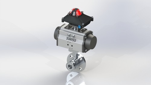 Flush Bottom Valve Flange & TC With Actuator & Feedback Systems