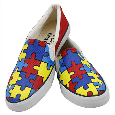 Where Do I Fit? Puzzle - Canvas, UK4-UK10, Multi-Colored, Rubber Sole | Unique Puzzle Design, Comfortable Slip-On Sneakers