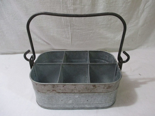 Metal Galvanized Bottle Holder