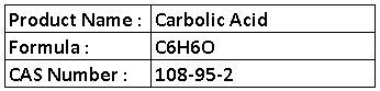 Carbolic Acid - White Crystalline Solid, Boiling Point 182°C, Density 1.07 g/cm³ | Disinfectant, Antiseptic, Versatile, Effective