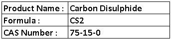 Carbon Disulphide