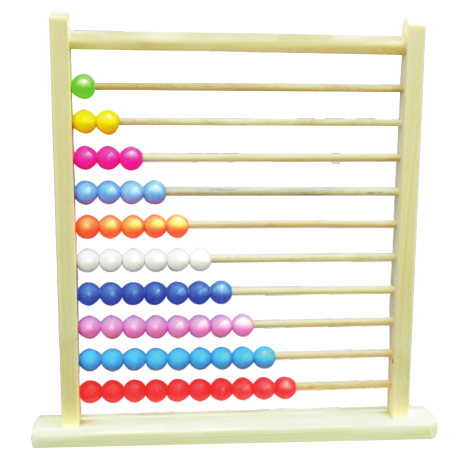 Wooden abacus Large With Plastic Beads