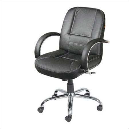 Glossy Series - Leather, 20x20x20 Inches, Black | Ergonomic Design, Swivel Base, Adjustable Height