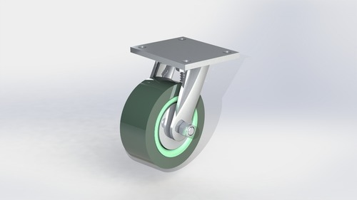 Antistatic Plate Type Swivel - Steel, Customized Hole Size & Spacing, Load Capacity Up to 20000 kg | Stainless Steel Brake, Polished Finish