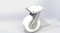 Medium Duty Ptfe Plate Type Swivel - Steel Material, Load Capacity Up To 20000 Kg, Custom Hole Size & Spacing, Stainless Steel Brake, Polished Finish