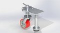 Adjustable Type Vertical Freewheel Bracket - Steel, Load Capacity Up To 20000 Kg, Custom Hole Size & Spacing | Stainless Steel Brake, Polished Finish