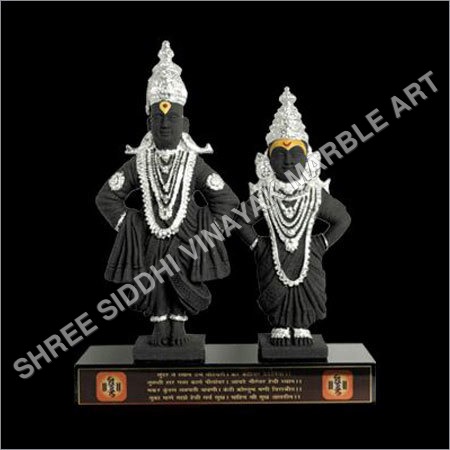 Lord Vitthal Rukmani Marble Statue