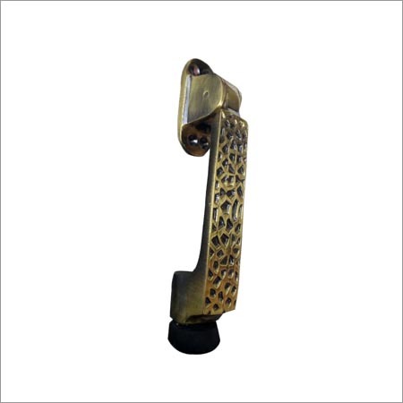 Decorative Brass Door Stopper - Brass, 4x2 Inches, Gold | Polished Finish, Elegant Design, Secure Hold