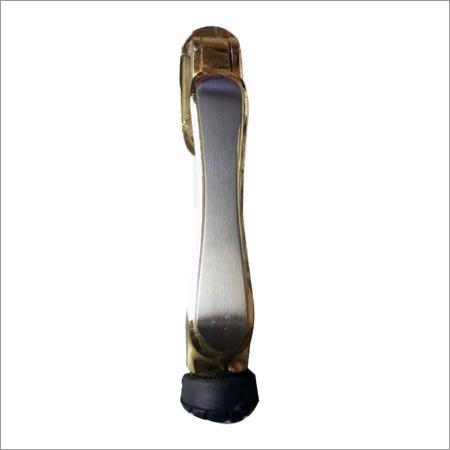 Fancy Door Stopper - Steel 150x50 mm, Silver Brushed Finish | Secure Hold, Easy Use, Floor Protection