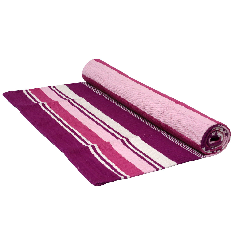 Yoga Rug/ Mat Pink Stripe