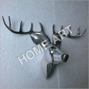 Aluminum Wall Mounted Deer Head - 15" Height 22.5" Width 9" Depth Antique Finish Stylish Modern Decor
